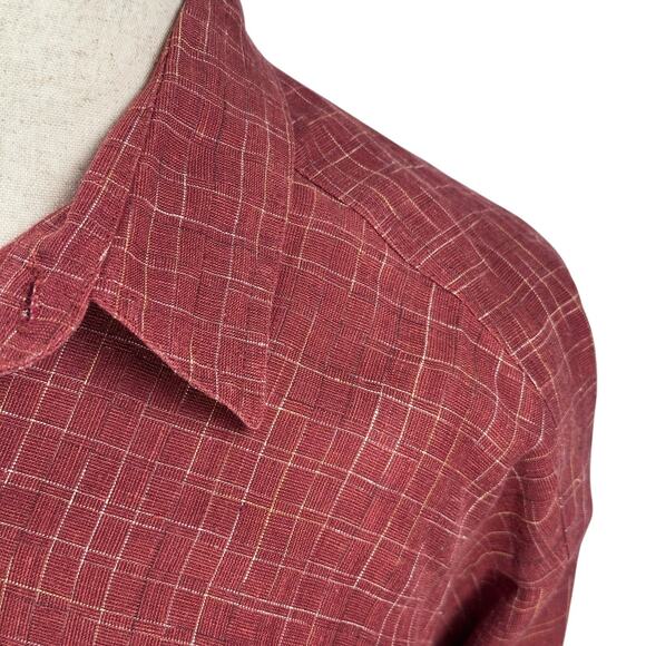 Vintage Patagonia Shirt Men’s Large Red 100% Hemp Pocket Button-Up 2006 Y2K - Picture 3 of 11